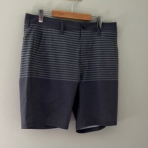 Vans Men's Charcoal Striped Flat Front Shorts